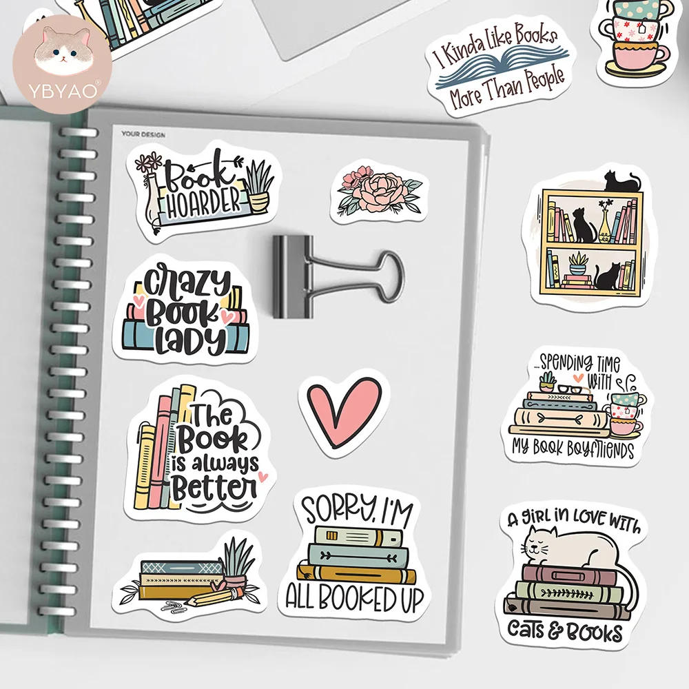 Description Picture 3 of itemCartoon Flower Book Stickers Die Cut Waterproof Water Bottle Stickers Laptop Decorative Scrapbooking Luggage Stationery Stickers