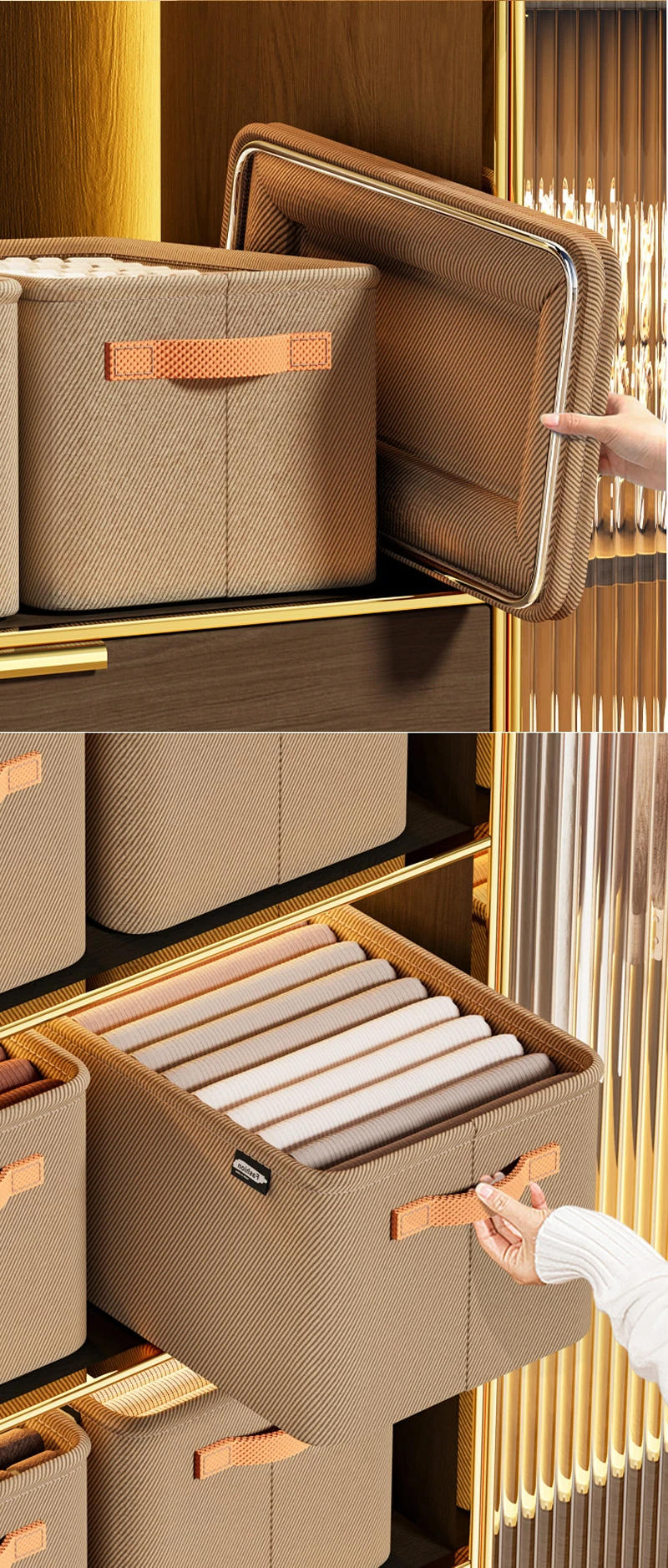 Description Picture 3 of itemClothes Organizer Trousers Clothes Storage Box closet storage organizer folding clothes pants wardrobe drawer toys organizer