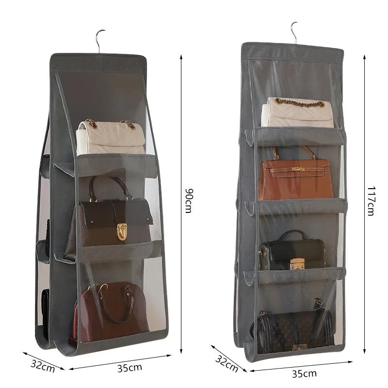 Description Picture 3 of itemHandbag Storage Artifact Bag Dust-proof Cover Door Behind Bag Storage Hanging Shelf Household Dormitory Storage Bag Organizer