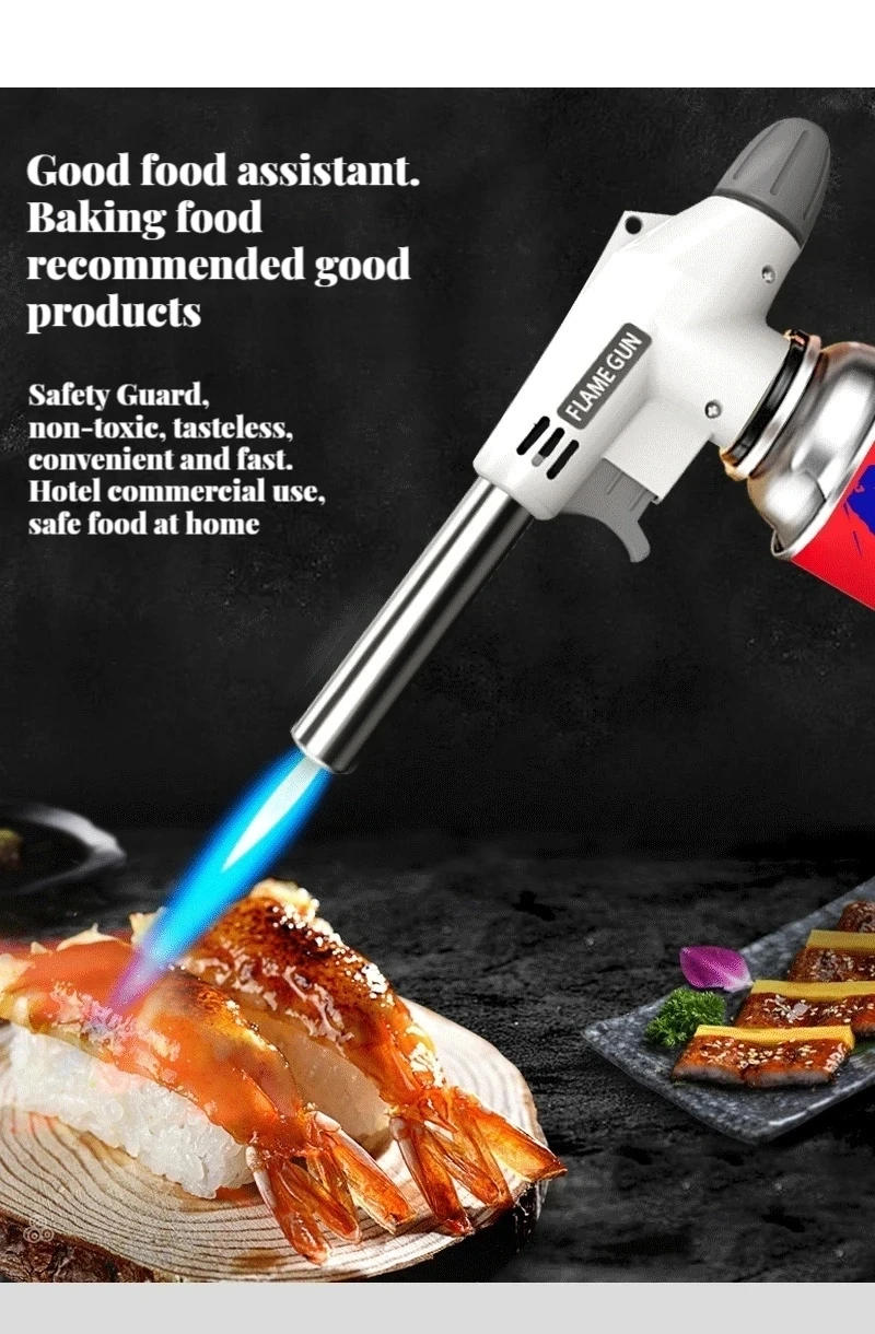Description Picture 2 of itemTorch Cooking AutoIgnition Butane Gas Welding-Burner Welding Gas Burner Flame Gas Torch Flame Gun Blow for BBQ Camping Cooking