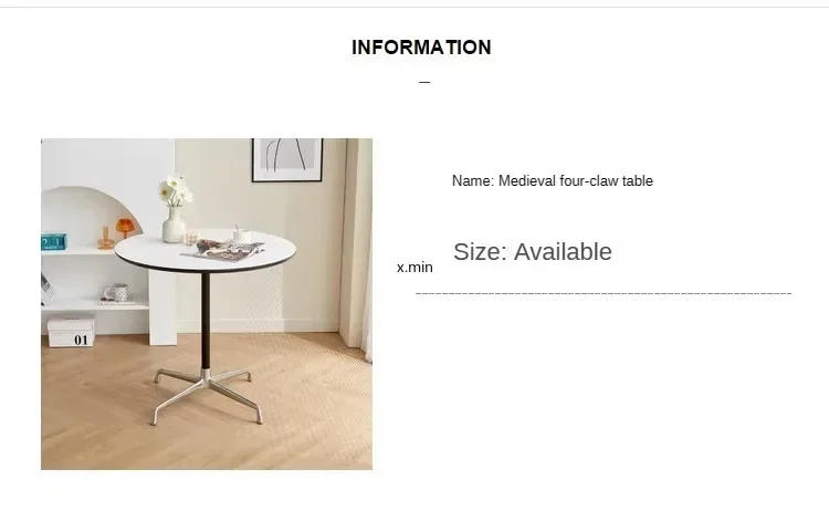 Description Picture 4 of itemRound Outdoor Dining Table Onement Small White Entryway Hallway Coffee Tables Mobile Apartment Mesas De Jantar Kitchen Furniture