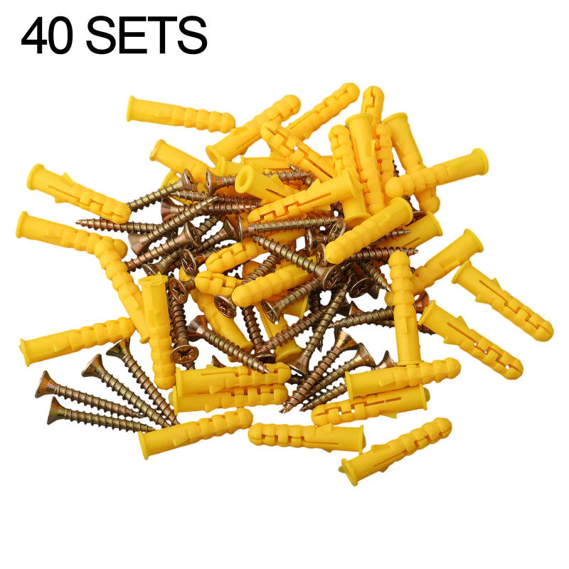 Description Picture 4 of item40pcs Self-tapping Screws Kit For Putting Up Curtain Rods Q235 Carbon Steel & Plastic 30mm M6 Household Cross Tips Screws Kit