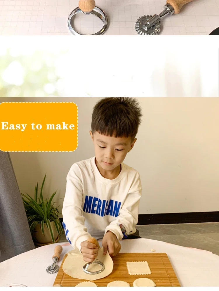 Description Picture 3 of itemPastry Press Mold Ravioli Cutter Dumpling Lace Embossing Device Ravioli Maker Mold Ravioli Stamp Cookie Mold Kitchen Baking Tool