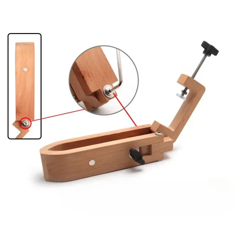 Description Picture 5 of itemFoldable Wooden Clamp Adjustable Wood Leather Craft Hand Stitching For Pony Lacing Sewing DIY Tools Lacing Sewing DIY Tools