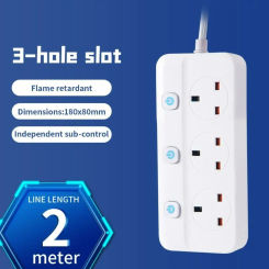 Pc Multi Universal Outlet Copper Extension Cord Electrical Socket British Standard Independent Switch Wiring Socket Office