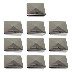 10pcs Fence Post Cover Waterproof Pyramid Column Covers For Decoration Furniture Decking Mailbox Lamp Post Handrail Stair