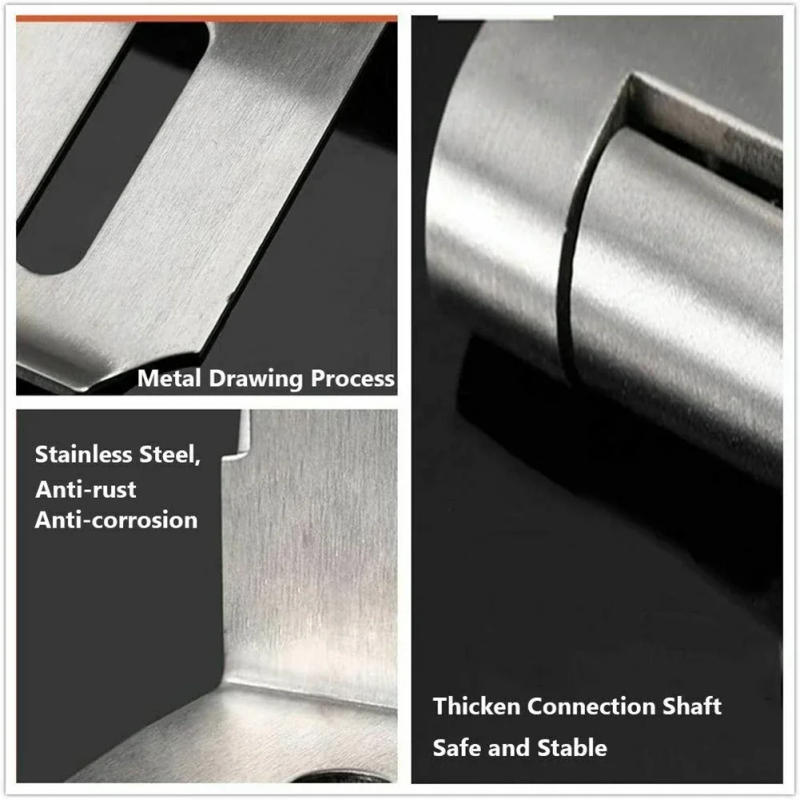 Description Picture 6 of itemDoor Clasp Lock Anti Theft Hasp Staple Shed Latch Stainless Steel Door Lock Padlock Clasp Burglar-proof Hardware For Wood Door