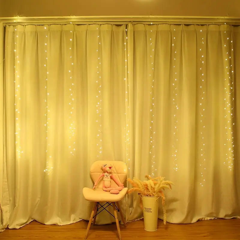 Description Picture 5 of itemHoliday Decor 3M 4M 6M Fairy Light 8 Mode LED Christmas Light Garland Wedding Birthday Party Decoration USB Curtain String Light