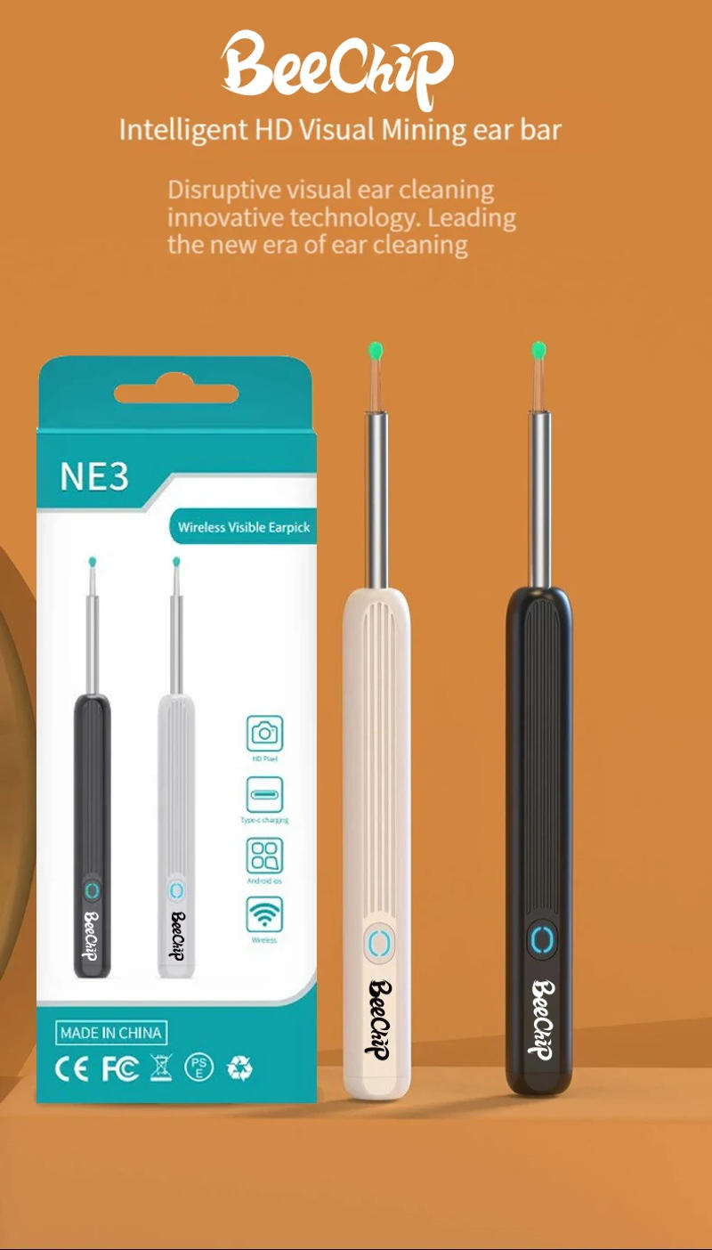 Description Picture 2 of itemWireless WiFi Ear Pick Otoscope Camera Borescope Luminous Ear Wax Cleaning Teeth Oral Inspection Health Care Ear Cleaner