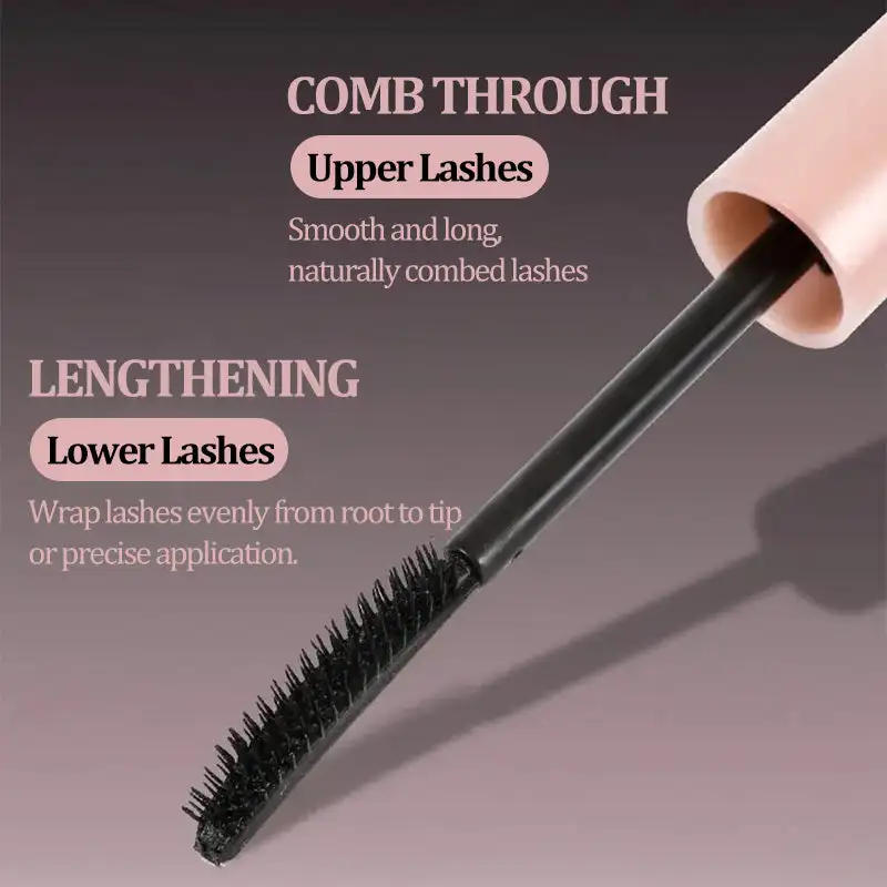 Description Picture 5 of itemSilk Fiber Matte Mascara Makeup Ultra-Fine Brush Lengthens Eyelashes Waterproof Fast Dry Brown Black Curling Mascara Comestic