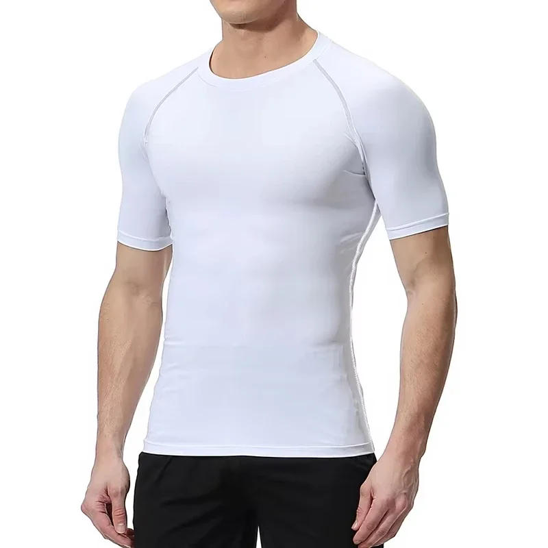 Description Picture 5 of itemShort Sleeve Compression Shirts for Men Summer Athletic Quick Dry T-shirts Gym Workout Running Tees Tops Activewear RL000292
