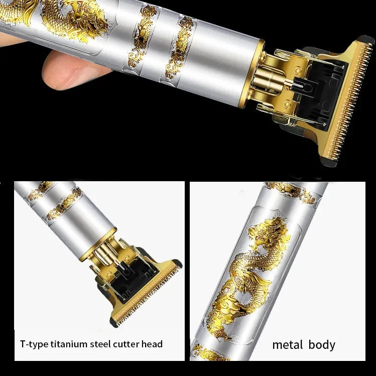 Description Picture 6 of itemBarber Retro Hair Trimmer Professional Razor Trimmer Cut Machine Wireless Hair Clipper Beard Man Shaving N1