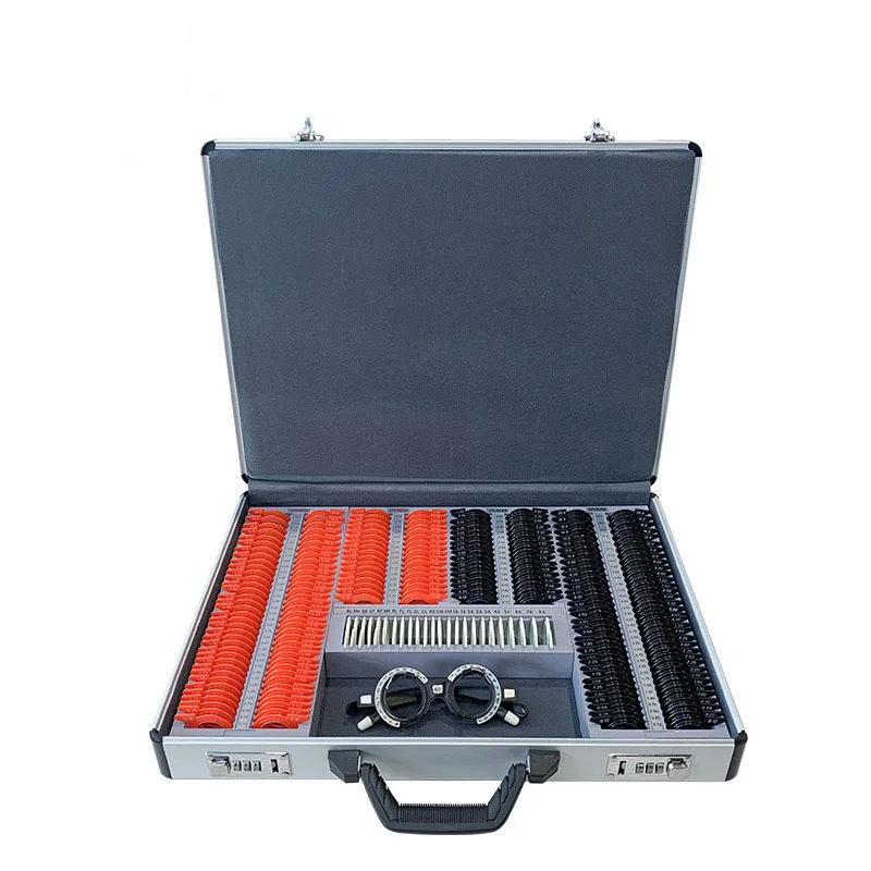 Description Picture 3 of item232 pieces of professional A-level lenses, vision test, optometry test box, optical equipment, plastic edge prism audition set