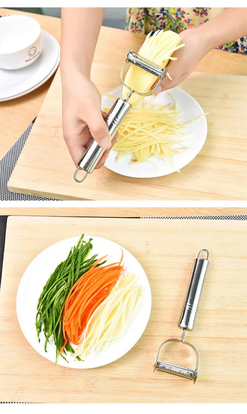 Description Picture 2 of itemStainless Steel Peeling And Shredding Machine Household Multifunctional Potato And Fruit Peeling Knife Scraping Knife Small Tool