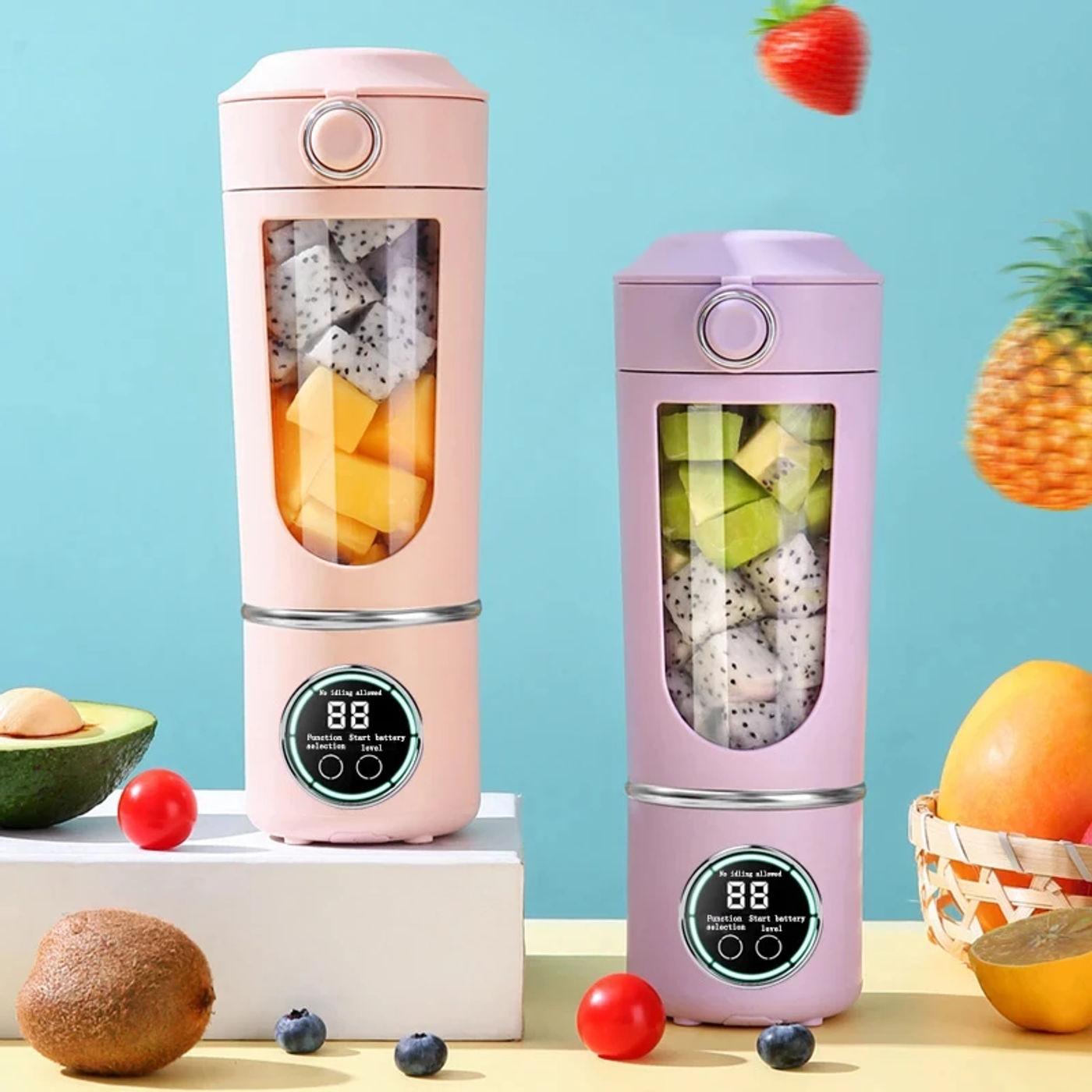 Description Picture 2 of itemNew Portable Juice Maker Blender for Shakes Smoothies 700ML Multiple Colors 12-Blades Fast Mixing 2 In 1 Blender Bottle Juicer