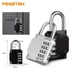 ORIA Padlock Password Locks 4 Digit Waterproof Outdoor Lock For Door Suitcase Bag Package Cabinet Locker Window