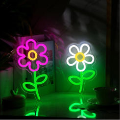 Daisy Flower USB Powered Led Neon Sign Dimmable Neon Light Wall Decor For Room Decor Teen Bedroom Living Dining Room Party ﻿