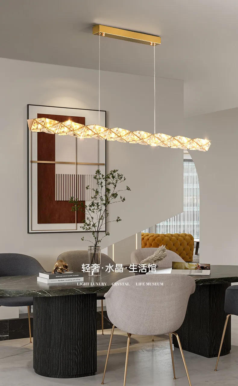 Description Picture 2 of itemModern Dining Room Lustre Led Pendant Lights Gold Metal Suspend Chandelier Lighting Home Decor Suspend Light Led Luminarias Lamp