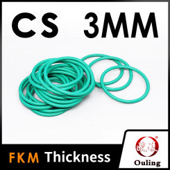 Thickness CS3mm Green FKM Fluorine Rubber O-rings Seals Gasket Washer temperature resistant wear-resistant oring