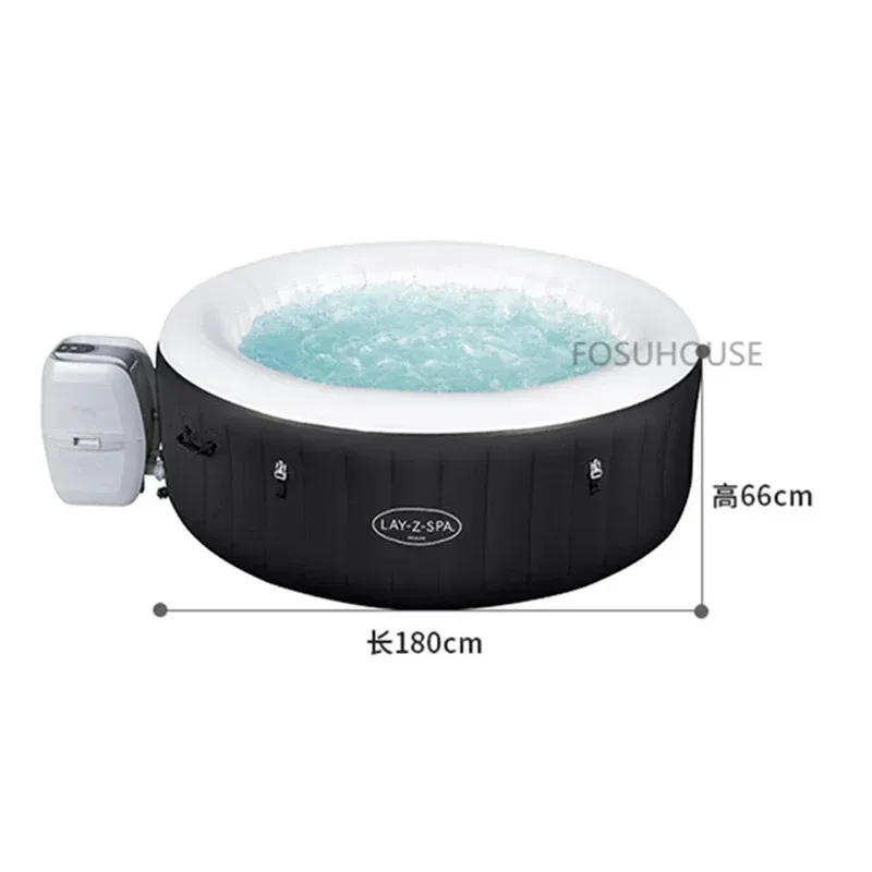 Description Picture 2 of itemOutdoor Inflatable Bathtubs Whirlpool Massage Constant Temperature Heating Bathtub Modern Household Massage Bubble Whirlpools