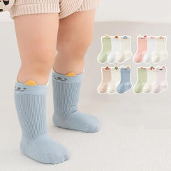 3 Pairs/Lot Baby Socks For Girls Boys Autumn Cotton Boneless Cute Cartoon Newborn Socks Children Clothing Accessories 0-5 Years