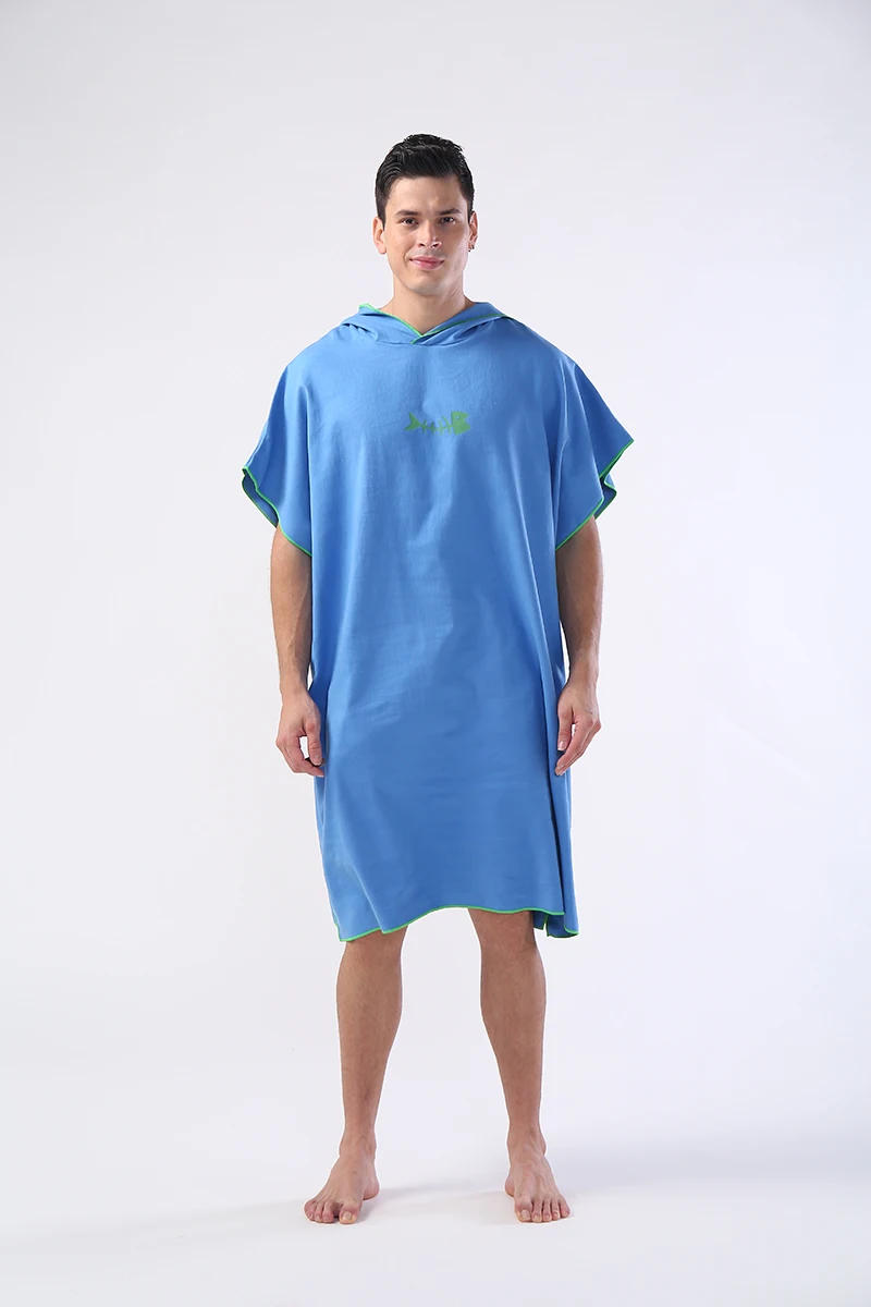 Description Picture 6 of itemSurf Poncho Changing Towel Hood Microfiber Beach Blanket Bath Towel Swim Towel Wetsuit Beach Poncho for Adults