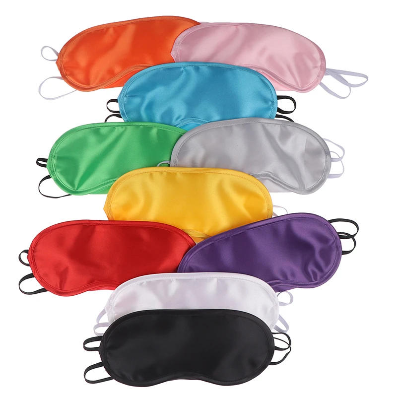 Description Picture 3 of item1PC Silk Eye Mask Eyeshade Cover Shade Soft Blindfold Travel Eyepatch Natural Sleeping Eye Patch Sleep Mask Women Men