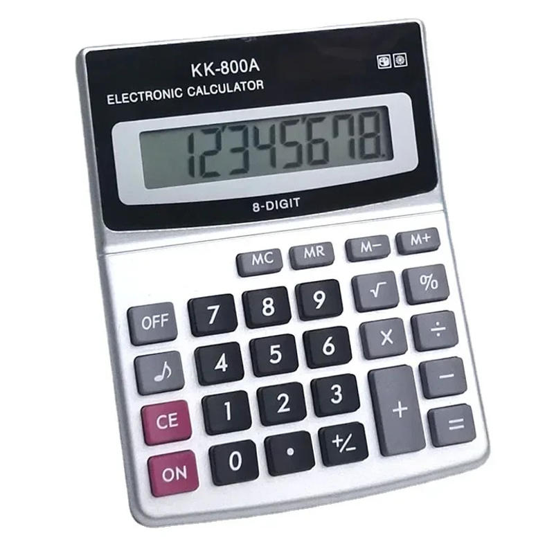 Description Picture 3 of item8-Digit Solar Battery Dual Power Large Display Office Desktop Calculator Back To School Supplies Students/Finance Stationery