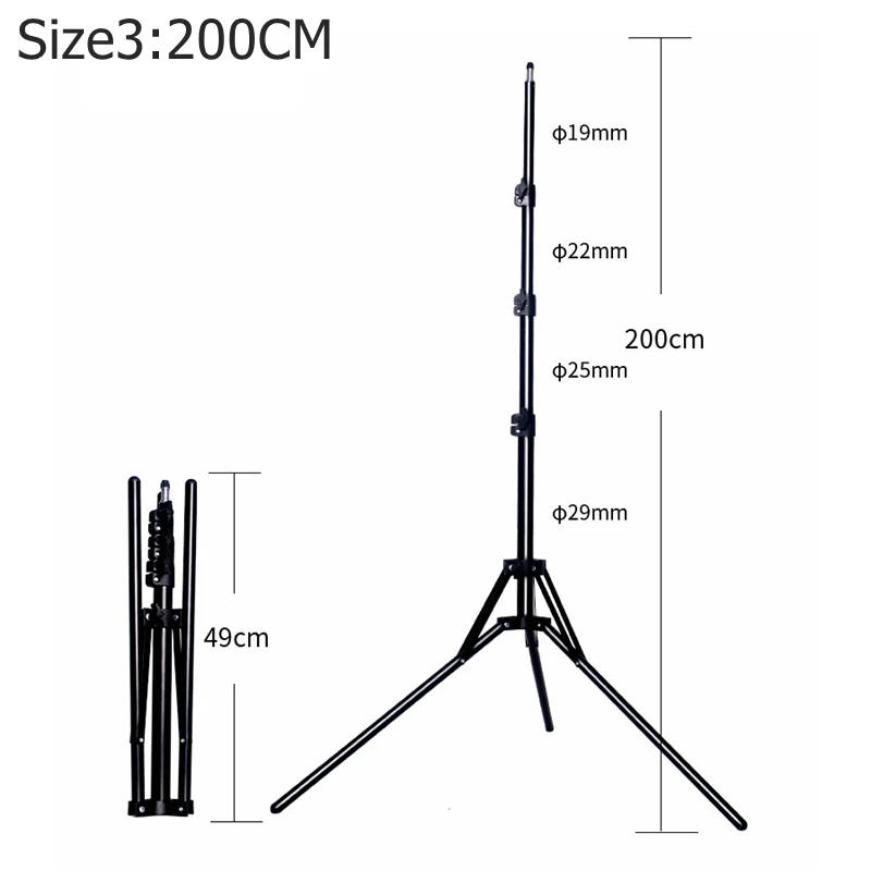 Description Picture 4 of itemNAGNAHZ 78'' Photographic Lighting Tripod Aluminum Alloy Foldable Portable Light Stand Photography Camera Flash Mount Brackets