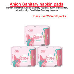3 packs/ Anion Menstrual Pad Sanitary Towels Panty Liners For Women Health Care Feminine Hygiene Product Towels Cotton Pad
