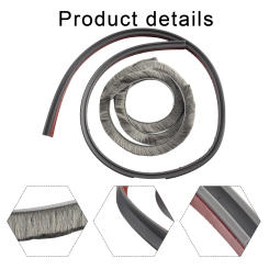100cm Door Bottom Brush Seal Strip Insectproof Soundproof Door Bottom Seal Strip White/Black/Brown/Gray TPE Seals Soft Brush