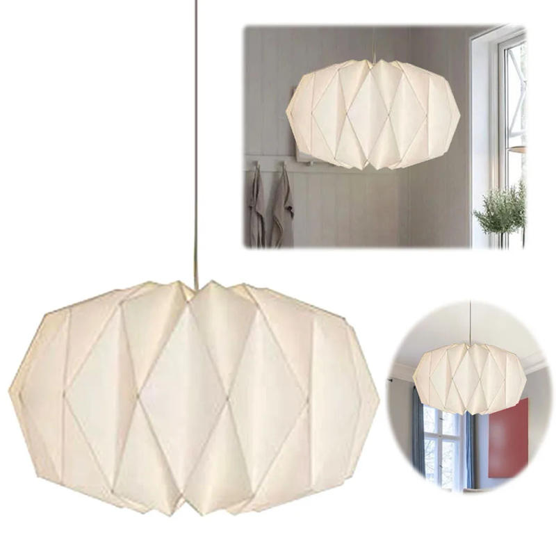 Description Picture 5 of itemNordic Creative Paper Origami Lantern Shade Foldable Nordic Paper Lampshade Living Room Chandelier Decor for Living Room Decor