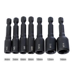 M4-M14 Firmer Screw Tap Socket Adapter Holder/Extension Bar 1/4 Inch Hex Shank Lokma Anahtar Takimi Lokma Seti Impact Bit Tools
