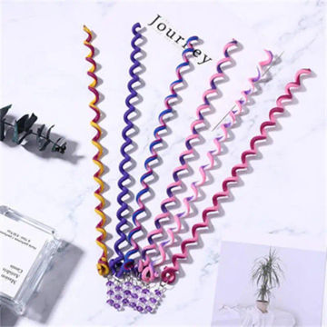 Rainbow Color Hair Braiding Long Spiral Headbands Hair Bands Braid Cute Hair Styling Tool Kids Fashion Hair Ornament Accessories