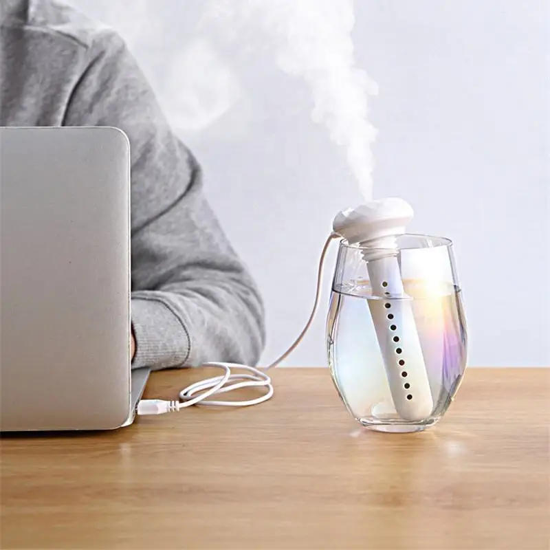 Description Picture 5 of itemUSB Humidifiers Ultrasound Mini Home Air Diffuser Car Purifier Aroma Anion Mist Maker With Romantic LED Lamp Portable Humidifier