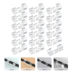 Cable Clips Strong Self-Adhesive Sticky Wire Clips Cable Management TV PC Wire Cable Holder Cable Cord Organizer for Home Office