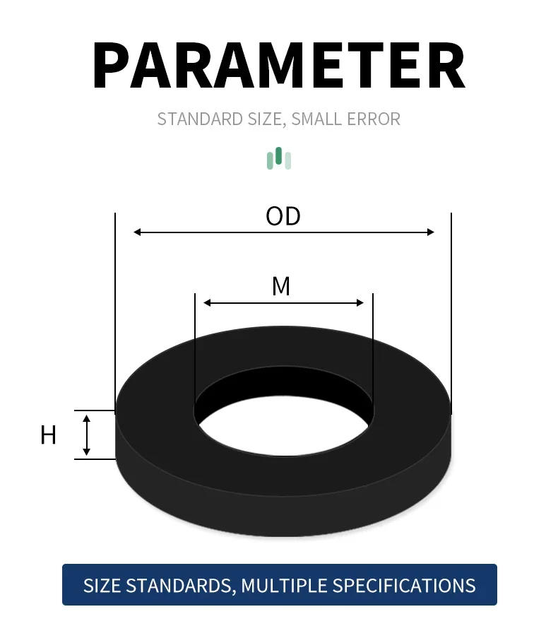 Description Picture 2 of itemFlat gasket M6-42 NBR VMQ waterproof screw gasket sealing ring resistant oring hardware tool accessories shock-absorbing globle