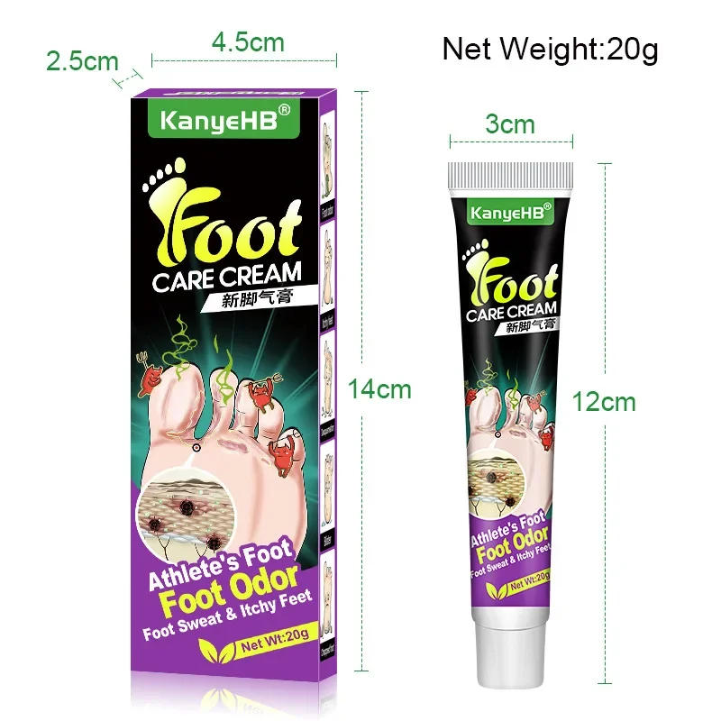 Description Picture 6 of item네일 Foot Care Tools KanyeHB Foot Ointment Feet Odor Care Cream Feet Skin Topical Cream Masajeador De Pies علاج الاسترخاء