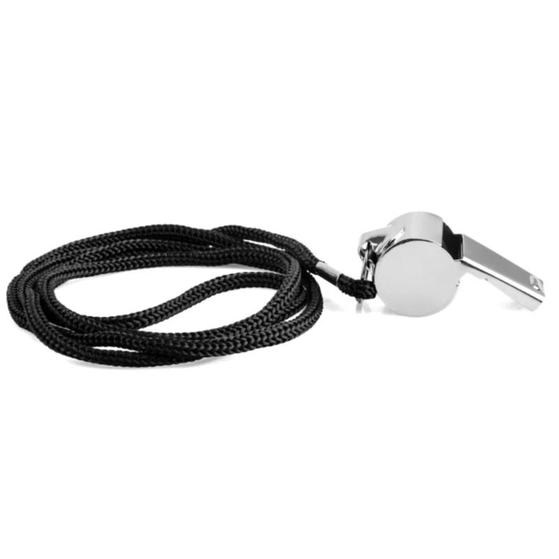 Description Picture 5 of itemStainless Steel Whistles Referee Sport Rugby Metal Whistle With Rope Party Training Soccer Football Basketball Cheerleading Tool