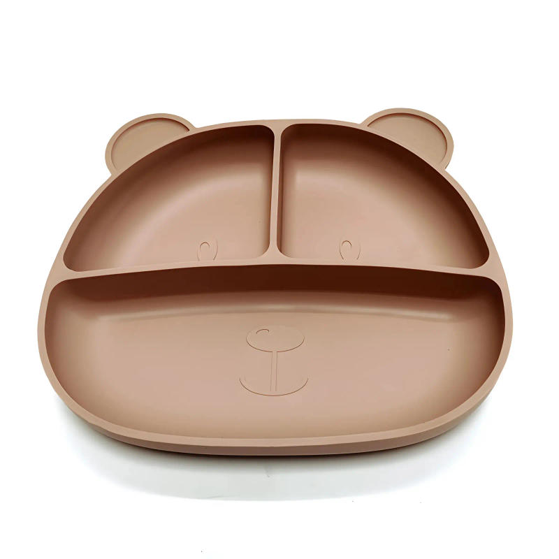 Description Picture 4 of itemChildren's Silicone Dinner Tray Food Grade Drop Proof Baby Tableware Baby Complementary Compartment Tray Bear Tray