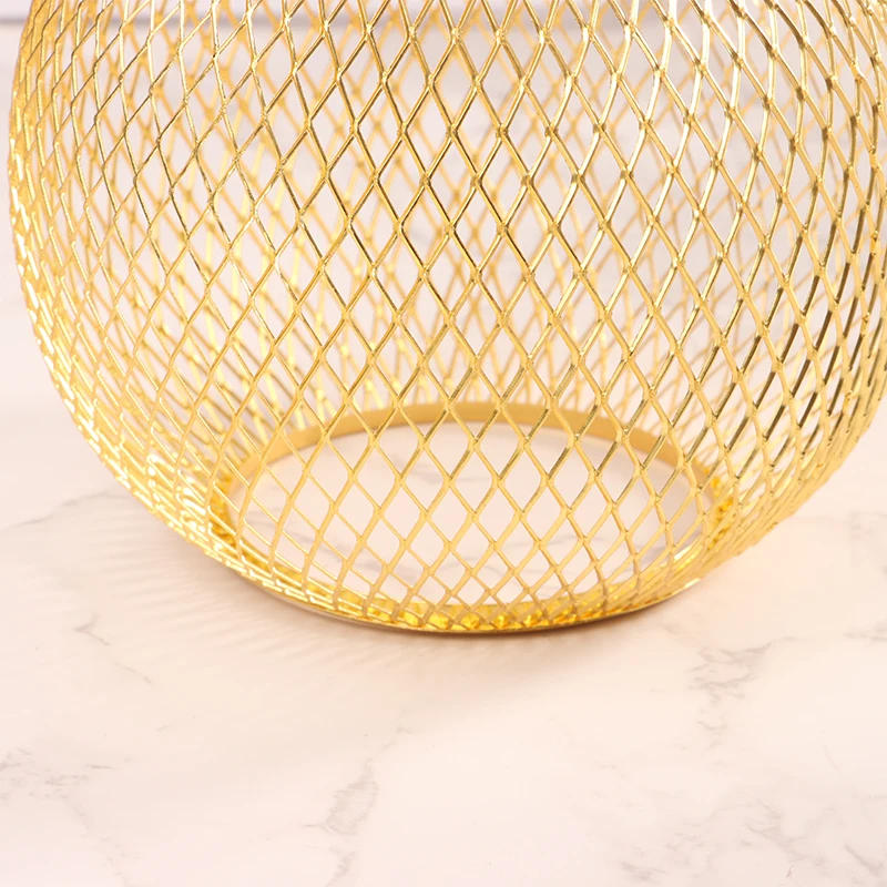 Description Picture 4 of item1PC 3Colors Hollow Out Metal Pendant Lamp Shade Cover Chandelier For Living Room Home Decoration Lighting Accessories 3Colors