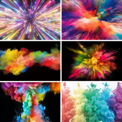 Laeacco Abstract Patterns Colorful Smog Art Painting Party Photography Backdrops Photographic Backgrounds For Photo Studio Props