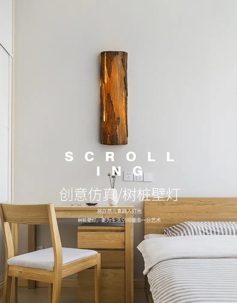 Description Picture 2 of itemBedroom Bedside Wall Lamp Nordic Quiet Wind Net Red Bed & Breakfast Atmosphere Decorative Sense Outdoor Waterproof Wall Lamp