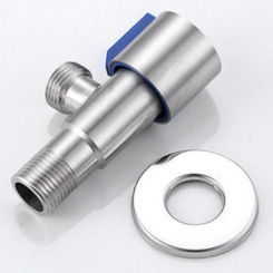 Triangle valve stainless steel household water distribution valve single outlet four point hot and cold water stop valve