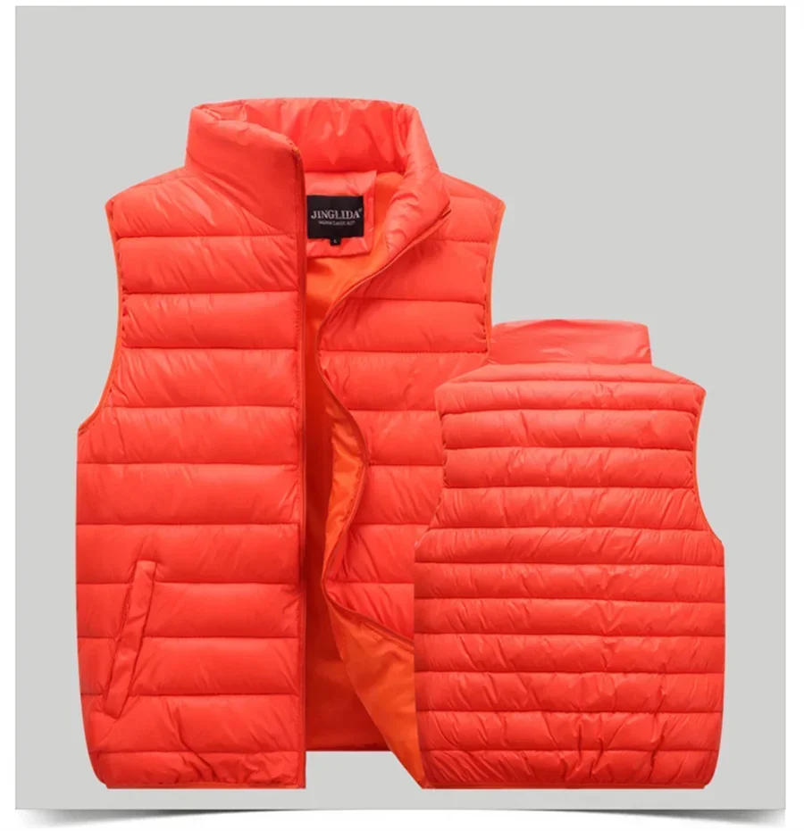 Description Picture 3 of itemMen's Sleeveless Jacket Casual Autumn Winter Vest Lightweight Warm Thicken Padded Coat Outdoor Waistcoat Work Wear Male Clothes