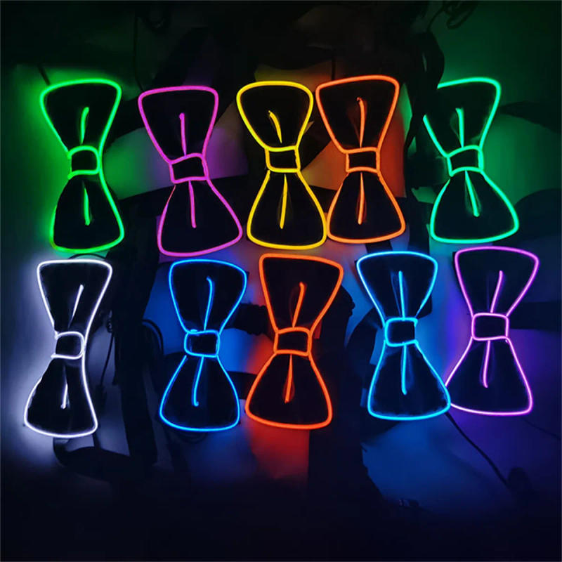 Description Picture 4 of item1pcs LED Luminous Bow Tie LED Neon Bowtie Funny Ties for Man Christmas Wedding Light Bow Tie Festival Party Supplies Props