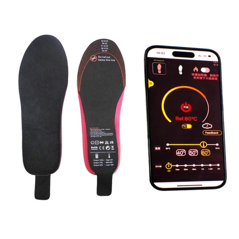 Description Picture 2 of itemElectric Heated Insoles, Rechargeable Electric Heated Shoe Pad for Women Man