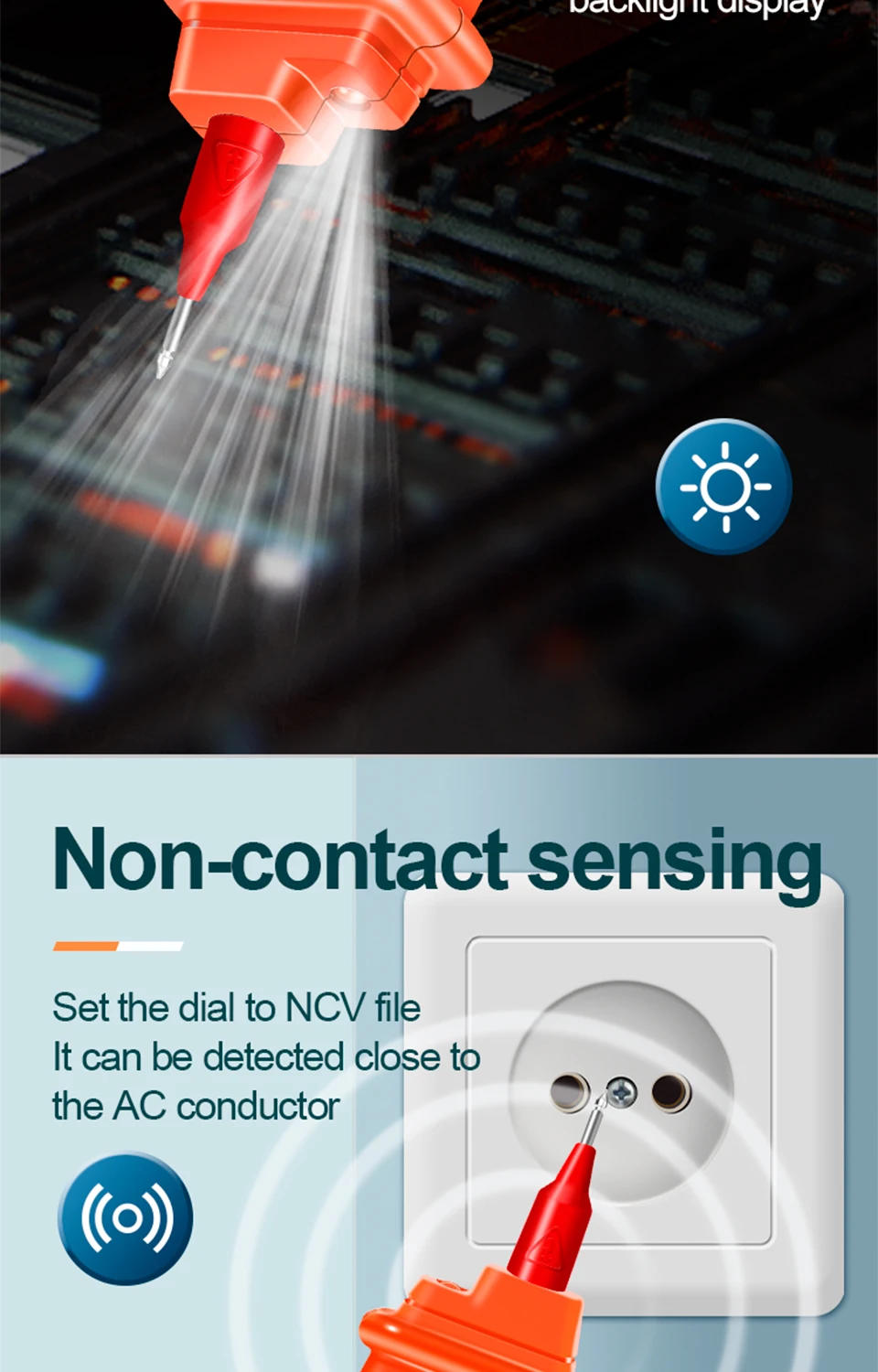 Description Picture 6 of itemANENG A3002/A3003/A3004/A3005/A3009 4000/6000 Count Pen Type Meter Multimeters Sensor Pocket Black Pen Style Test True RMS Tools