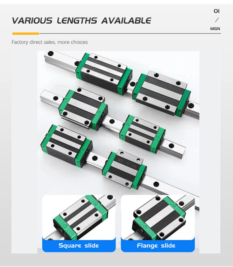 Description Picture 5 of itemRXTNC 2pcs HGR30 L200-1500mm Guide Rail Square Linear Kit with 4pcs HGH30CA HGH30CC slide blocks for CNC Engraver Router