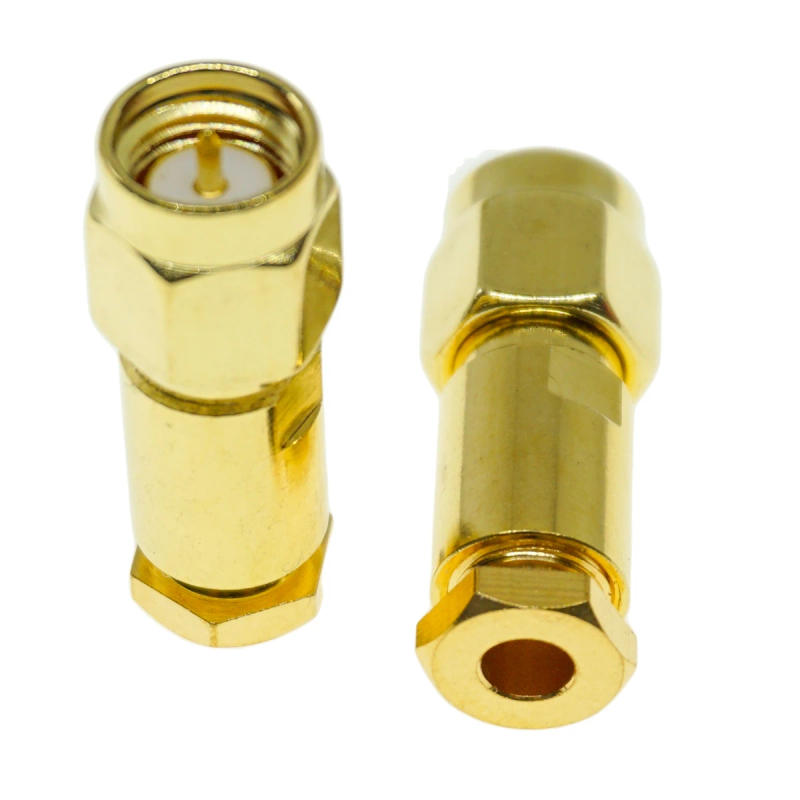 Description Picture 2 of item1Pcs 1Pcs Connector SMA Male Plug Clamp RG174 RG316 LMR100 Cable Straight RF Coaxial Wire Terminals